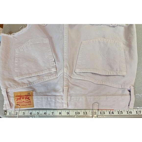 Levi's Womens 30 501 Original Buttonfly  Jean Shorts in Washed Lilac NWT - Picture 5 of 12